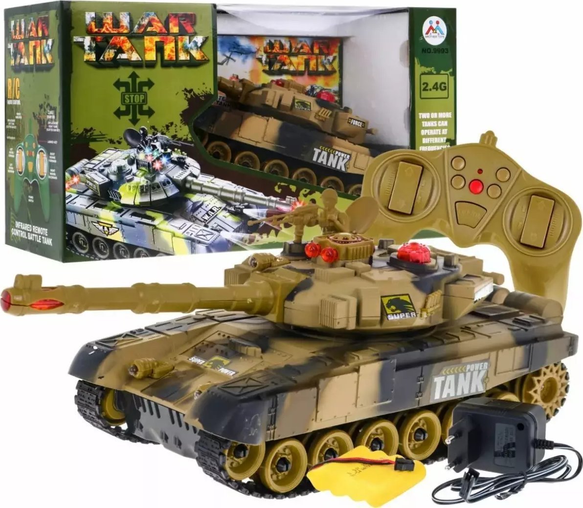 RoGer R/C Tank Desert Camouflage Toy Car 2.4 GHz