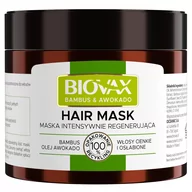 Maski do włosów - Lbiotica Biovax Bamboo & Avocado Oil maseczka regenerująca do włosów 250 ml - miniaturka - grafika 1