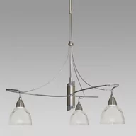 Lampy sufitowe - Prezent Żyrandol OPRAWA wisząca LAMPA nowoczesna CARRAT 12044 satyna - Chrom biały IP20 - miniaturka - grafika 1