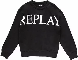 Replay Bluza chłopięca, 098 BLACK, 8 Lat - Bluzy dla chłopców - miniaturka - grafika 1