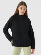 Koszulki sportowe damskie - Damski polar sherpa 4F 4FRAW24TFLEF362 - czarny - miniaturka - grafika 1