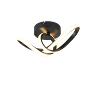 Lampy sufitowe - RUSA R63541132 lampa sufitowa czarna pętelka LED 7W 3000K - miniaturka - grafika 1