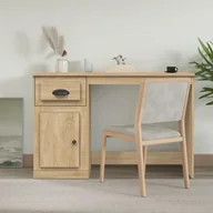 Biurka - vidaXL Biurko z szufladą, dąb sonoma, 115x50x75 cm - miniaturka - grafika 1