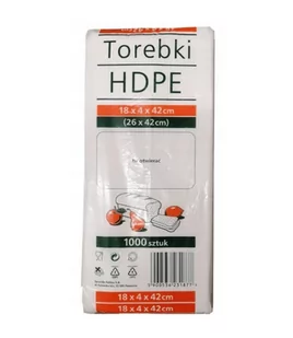 HDPE Torebki Spożywcze 18x4x42 1000szt. - Folia, papier śniadaniowy, serwetki - miniaturka - grafika 1