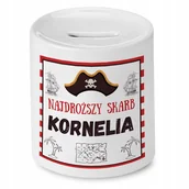 Skarbonki - Skarbonka 330 ml Dla Korneli Córki Dziecka Prezent z Nadrukiem ze Zdjęciem + Opakowanie na prezent (wzór 03) - miniaturka - grafika 1