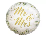 Wesele i ślub - Balon foliowy Mr and Mrs, 18 cali - miniaturka - grafika 1