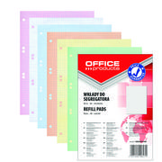 Szkolne artykuły papiernicze - OFFICE PRODUCTS Wkład do segregatora OFFICE PRODUCTS A4 w kratkę 50 kart. mix kolorów 14035013-99 - miniaturka - grafika 1