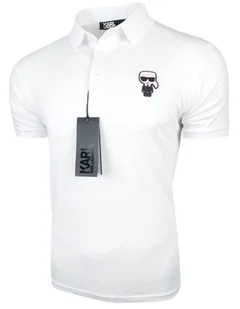 Karl Lagerfeld Koszulka Polo Męska biała r. XL - Koszulki męskie - miniaturka - grafika 1