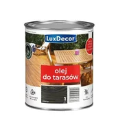 Farby i impregnaty do drewna - LuxDecor Olej wodny do tarasów Czarny 0,7 l - miniaturka - grafika 1