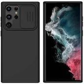 Etui i futerały do telefonów - Nillkin Etui CamShield Silky do Samsung Galaxy S22 Ultra (Czarne) NILETCSS22U.BLACK - miniaturka - grafika 1