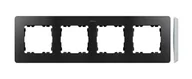 Klawisze i ramki - Kontakt Simon Ramka 4-krotna SIMON 82 Detail SELECT metal - grafit/aluminium - miniaturka - grafika 1