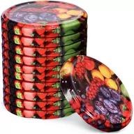 Pojemniki kuchenne - Metalowe wieczka do słoików Virbo 10 szt. 82mm "Owoce" - miniaturka - grafika 1