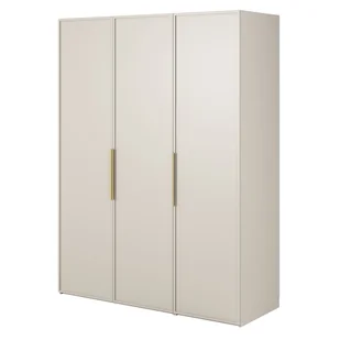 Szafa trzydrzwiowa Frame z dwoma drążkami 150 cm Szary beż - Szafy - miniaturka - grafika 1