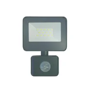 Lampy ogrodowe - Naświetlacz LED 10W,230V 4000K 850lm, czujnik ruchu IP54 103mmx45mmx159mm - miniaturka - grafika 1