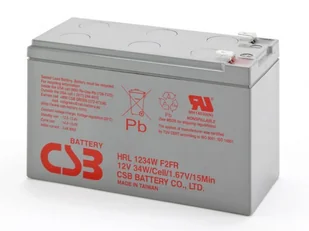CSB CSB HRL 1234WF2 12V 9.0Ah - Baterie do zasilaczy awaryjnych UPS - miniaturka - grafika 1