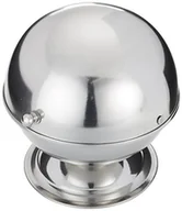 Cukiernice - Relaxdays Cukiernica SWEETY ze stali szlachetnej 14 x 13 x 13 cm wys. x szer. x gł., kula cukrowa z rolowaną pokrywką, okrągła puszka na cukierki, srebrna - miniaturka - grafika 1