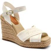 Sandały damskie - Tommy Hilfiger Koturny | z dodatkiem skóry - miniaturka - grafika 1