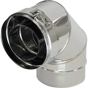 Kominki wentylacyjne - Kolano koncentryczne 90° fi 100/150 piecyk gazowy - miniaturka - grafika 1