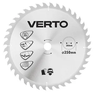 VERTO Tarcza do pilarki, widiowa, 350 x 30 mm, 40 zębów - Akcesoria do elektronarzędzi - miniaturka - grafika 1