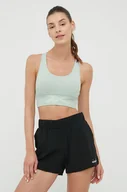 Bielizna sportowa damska - Reebok biustonosz sportowy Workout Ready H65612 kolor zielony gładki - miniaturka - grafika 1