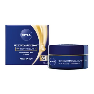 Nivea Przeciwzmarszczkowy Krem rewitalizujący 55+ na noc 50ml - Kremy do twarzy - miniaturka - grafika 1