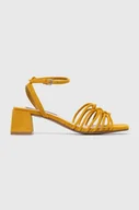 Sandały damskie - Pepe Jeans sandały PLS90665 kolor żółty ZOE COLORS - miniaturka - grafika 1