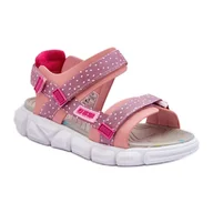 Buty dla dziewczynek - Dziecięce Sandałki Na Rzep Big Star LL374202 Różowe - miniaturka - grafika 1