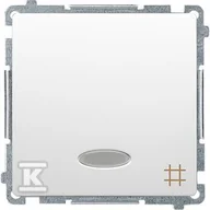 Wyłączniki światła i elektryczne - Łącznik krzyżowy z podświetleniem BMW7L.01/11 Basic moduł biały - miniaturka - grafika 1