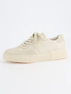 Trampki damskie - Paul Green Skórzane sneakersy w kolorze beżowym - miniaturka - grafika 1