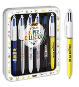 Długopisy - BIC Długopis 4 Colours Messages mix (6szt) - miniaturka - grafika 1