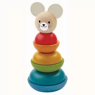 Zabawki interaktywne dla dzieci - Plan Toys Myszka wieża do układania - miniaturka - grafika 1