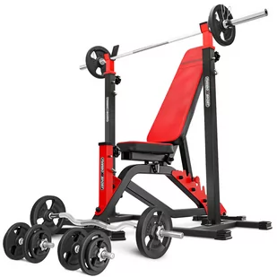 Zestaw do treningu siłowego Marbo Sport ławka regulowana i stojak pod sztangę - Ławki treningowe - miniaturka - grafika 1