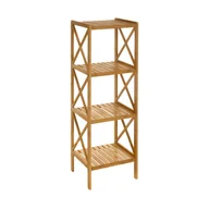 Szafki łazienkowe - Regał z 4 półkami Unimasa Bamboo - miniaturka - grafika 1