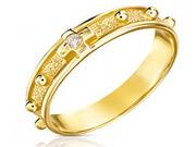 Pierścionki - Złoty pierścionek 585 różaniec rozmiar 16, 20 - miniaturka - grafika 1