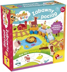 Lisciani Zestaw edukacyjny Carotina Baby Zabawny pociąg 304-PL84005 - Zabawki interaktywne dla dzieci - miniaturka - grafika 2