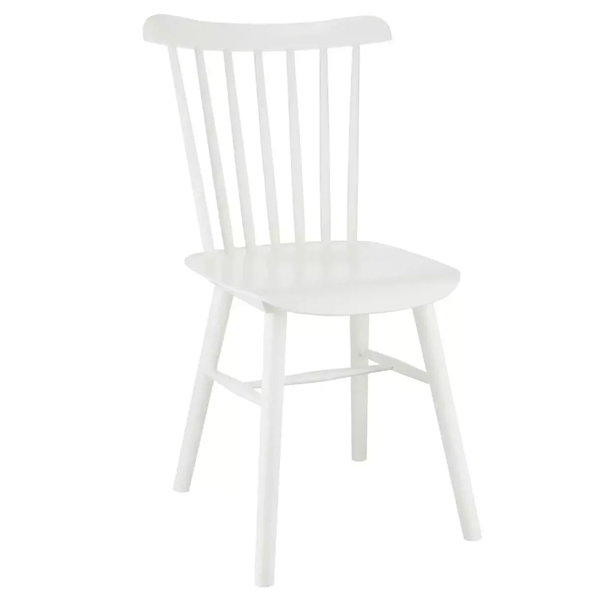 Białe krzesło skandynawskie Stick wygodne do salonu drewno