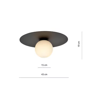 Emibig Solar lampa sufitowa 1-punktowa czarna/biała 1127/1 1127/1 - Lampy sufitowe - miniaturka - grafika 5