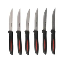 Noże kuchenne - Alpina - Zestaw noży do steków ze stali nierdzewnej INOX 23 cm 6 szt. (czarny) - miniaturka - grafika 1