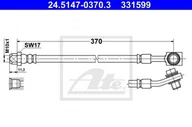 Przewody hamulcowe - Przewód hamulcowy elastyczny ATE 24.5147-0370.3 - miniaturka - grafika 1