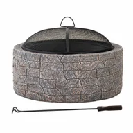 Paleniska ogrodowe - Palenisko ogrodowe z pokrywą 66 cm imitacja betonu Sunjoy - miniaturka - grafika 1