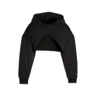 Bluzy damskie - Bluza z kapturem damska Puma FIT MOVE CROP czarna 52386801-M - miniaturka - grafika 1