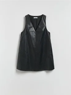 Reserved - Sukienka z imitacji skóry - czarny - Sukienki - miniaturka - grafika 1