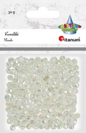 Pozostałe akcesoria dla plastyków - Titanum Koraliki plastikowe fasetowane 30g białe - miniaturka - grafika 1