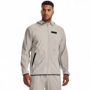 Męska kurtka treningowa UNDER ARMOUR Project Rock Unstoppable Jacket - beżowa - Kurtki męskie - miniaturka - grafika 1