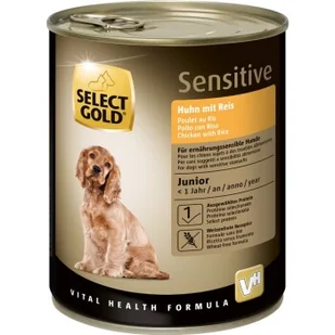 SELECT GOLD Sensitive Junior Kurczak i ryż 24x800 g - Mokra karma dla psów - miniaturka - grafika 1