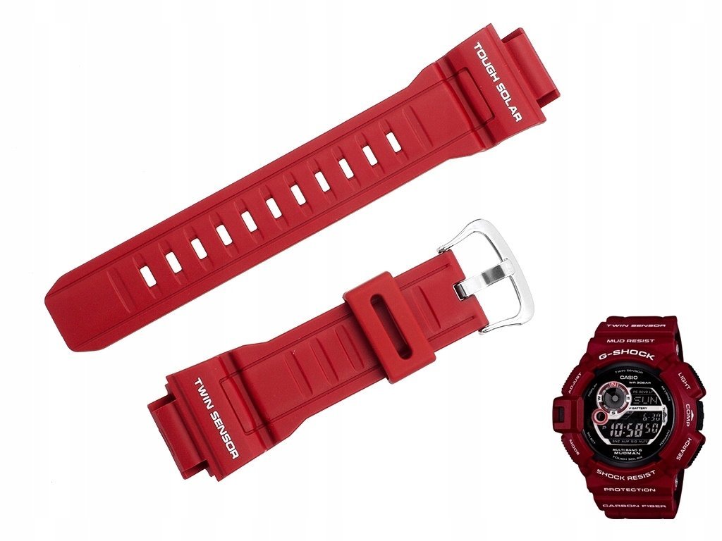Czerwony pasek Casio G-Shock G-9300 G-9300RD GW-9300 oryginał