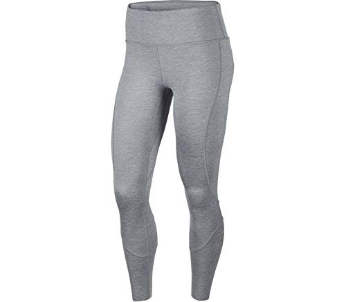 Nike damskie spodnie W NK EPIC LX TGHT RNWY REFLCT Sport Trousers, particle grey/htr/(odblaskowy silv), XL