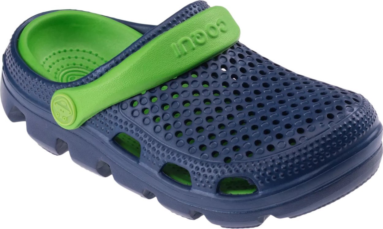 Coqui Dziecięce sandały Coqui BUGY navy/lime rozmiar 32/33