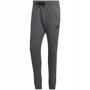 Spodnie męskie adidas Essentials Fleece Regular Tapered szare HL2243 S - Dresy męskie - miniaturka - grafika 1
