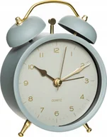Zegary - Atmosphera Zegarek budzik ze złotymi wskazówkami, jasnoniebieski - miniaturka - grafika 1